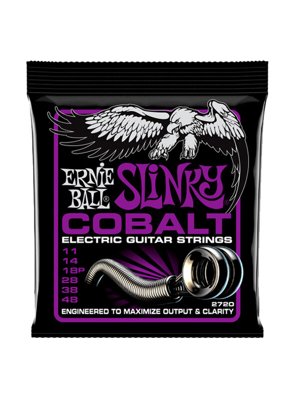 

Ernie Ball Power Slinky Cobalt Electric Guitar String, 11-48 Gauge, P02720, Multicolour