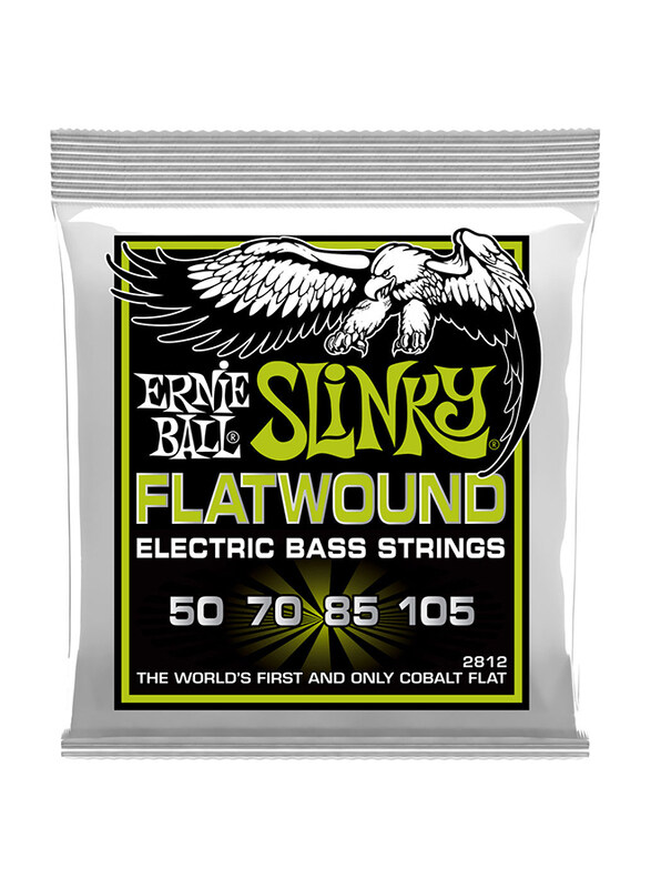 

Ernie Ball Regular Slinky Flatwound Electric Bass Strings, 50-105 Gauge, P02812, Multicolour