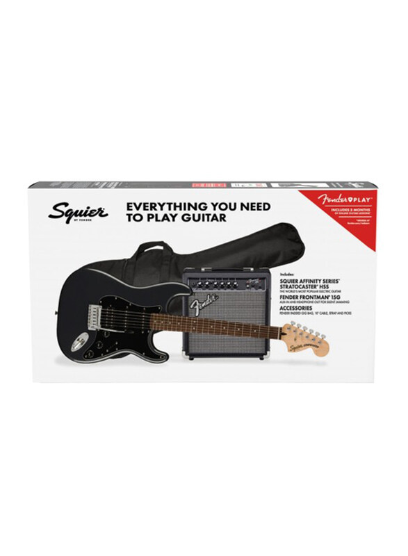 

Fender Squier Affinity Strat HSS Electric Guitar Set, 372821469, Black