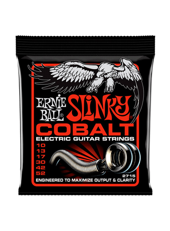 

Ernie Ball Skinny Top Heavy Bottom Slinky Cobalt Electric Guitar Strings, 10-52 Gauge, P02715, Multicolour