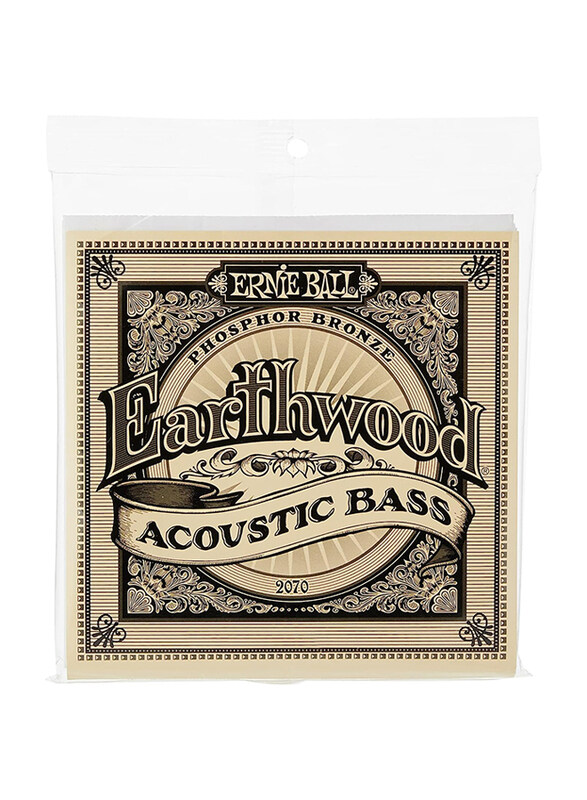 

Ernie Ball Earthwood Phosphor Bronze Acoustic Bass Strings, 45-95 Gauge, P02070, Black/Brown
