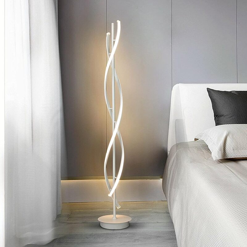 Creative Spiral LED DNA Floor Lamp White