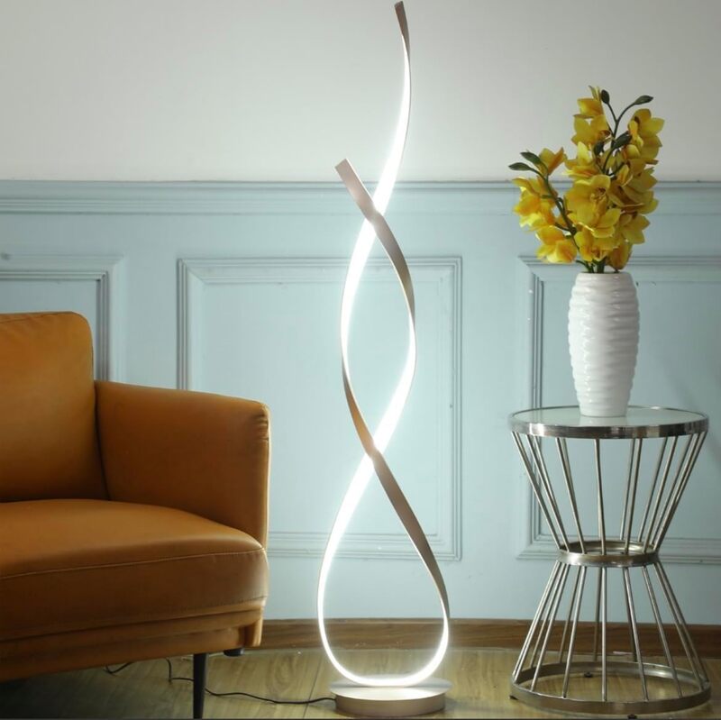 

HOCC Twisted Arc Lamp Silver Colour