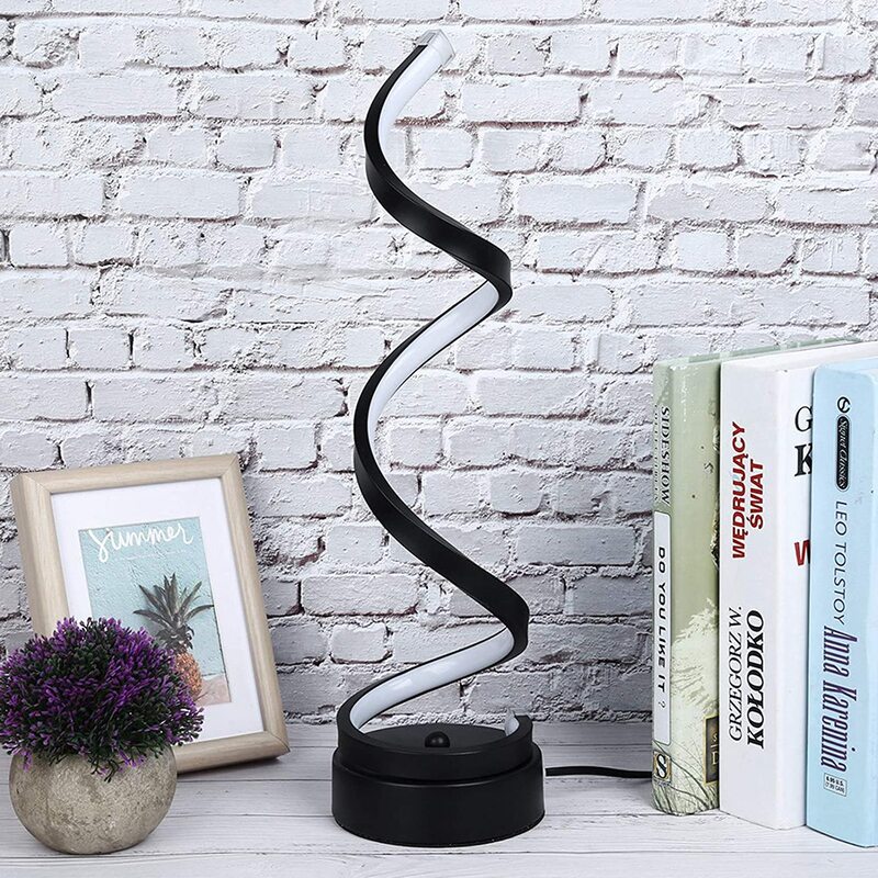 HOCC Spiral LED Table Lamp Black