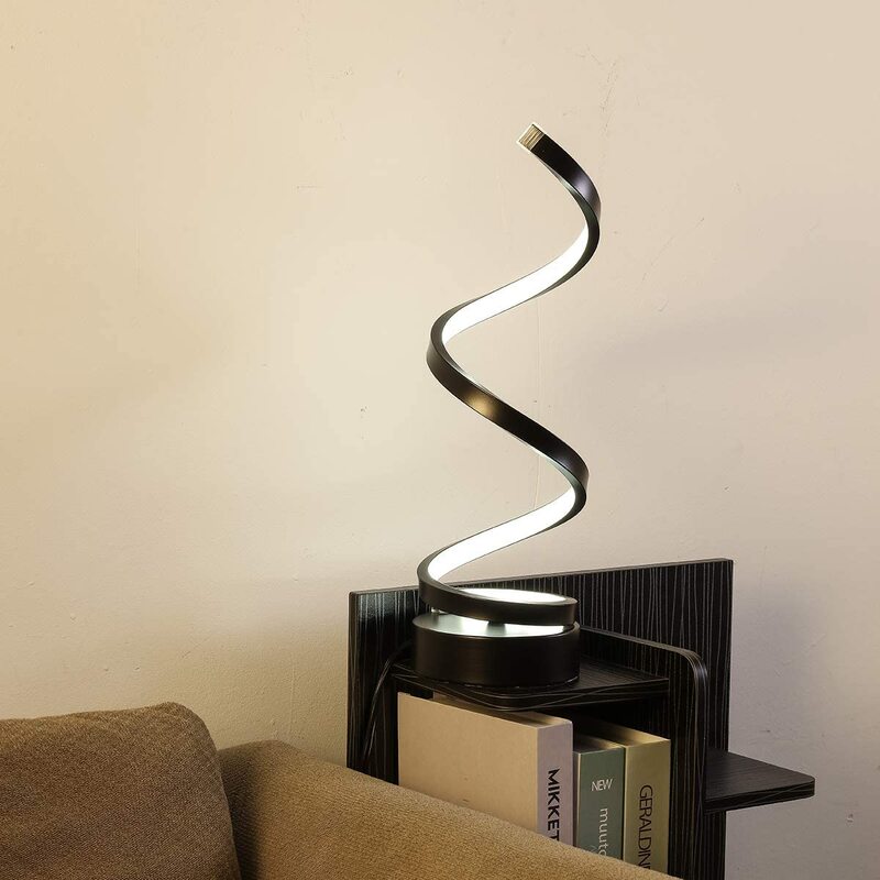 HOCC Spiral LED Table Lamp Black