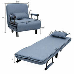 HOCC Convertible Sofa Bed Blue