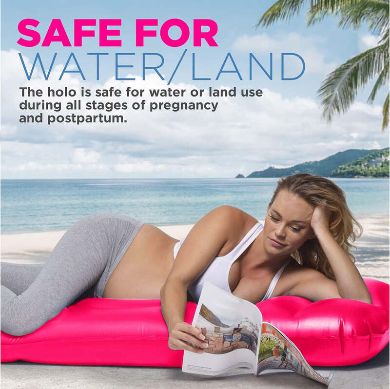 The Original Inflatable Pregnancy Pillow, Pregnancy Bed + Maternity Raft Float with a Hole to Lie on Your Stomach During Pregnancy, Safe for Land + Water, Lavender