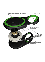 Anti-Slip Handle Retractable Dog Leash, 8M, Green/Black