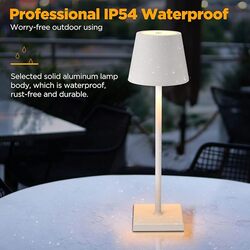 Cordless Battery Operated  Table Lamp Night Lamp White