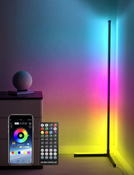 XERGY RGB Color Changing Floor Smart Corner Lamp with Remote, Multicolour