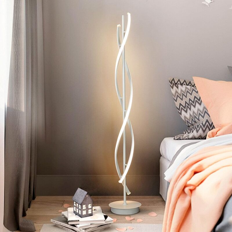 Creative Spiral LED DNA Floor Lamp White