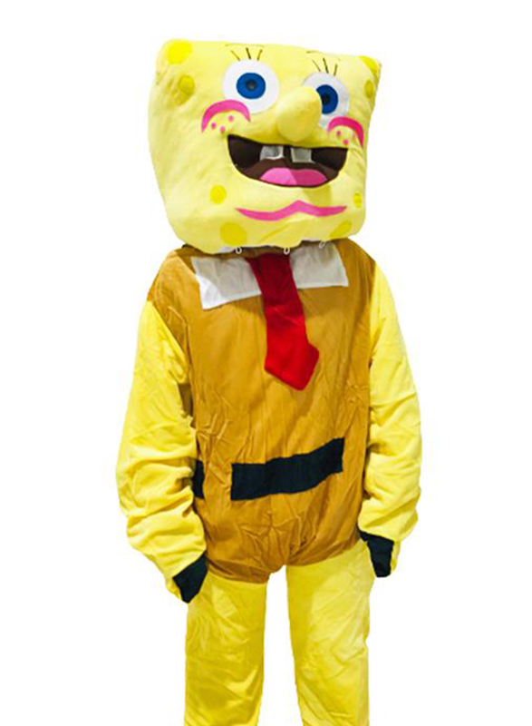 Sponge Bob Square Costume Big One, 10+ Years, Yellow