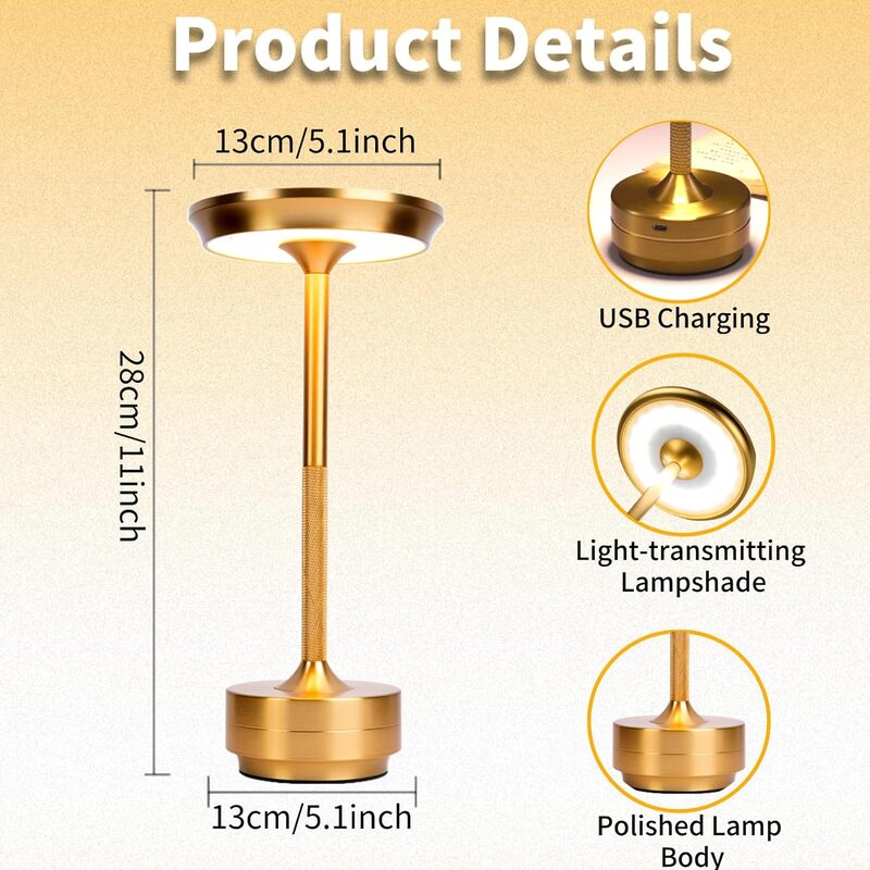 HOCC Luminous Elegance Table Lamp Gold