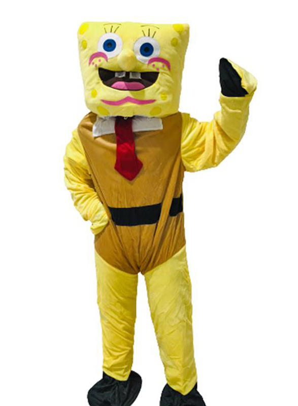 Sponge Bob Square Costume Big One, 10+ Years, Yellow