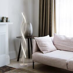 Creative Spiral LED DNA Floor Lamp White