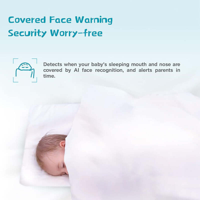 Advanced Smart Baby Monitor ,Cry Face Cover up, Danger Zone Detection with App to Phone ,Wall Mount Camera Call HD Night Remote Video