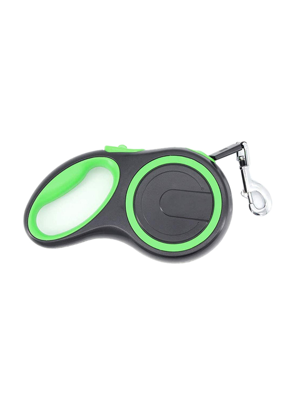 Anti-Slip Handle Retractable Dog Leash, 8M, Green/Black