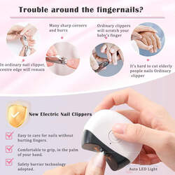 Professional Electric Nail Clipper Pink