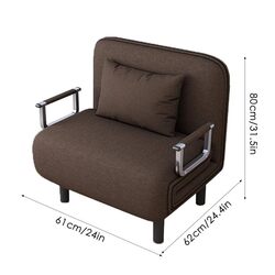 HOCC Convertible Sofa Bed Brown