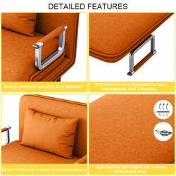 Convertible Sofa Bed Orange