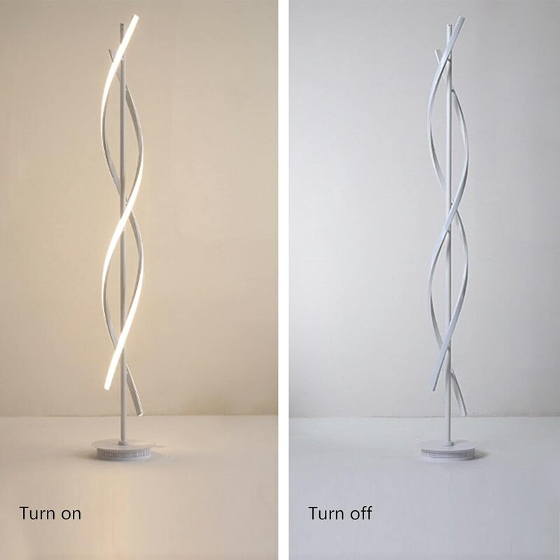 Creative Spiral LED DNA Floor Lamp White