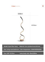 Modern Floor Lamp For Living Room Silver