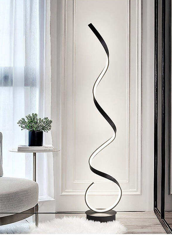 

HOCC LED Arc Floor Lamp,LED Nordic Creative Design Living Room Floor Lamp Modern Simple Bedroom Study Room Gourd Floor Lamp Black