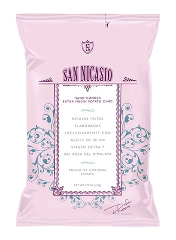 سان نيكاسيو رقائق البطاطس مطبوخة بطيئاً بملح الهيمالايا الوردي، 40 غم