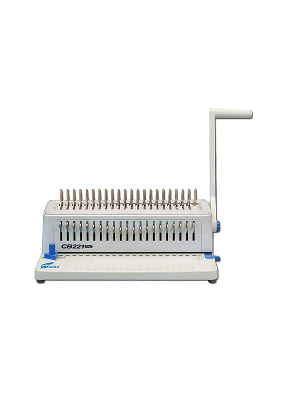 Eagle Comb Plus Manual Spiral Binding Machine, CB-221, White