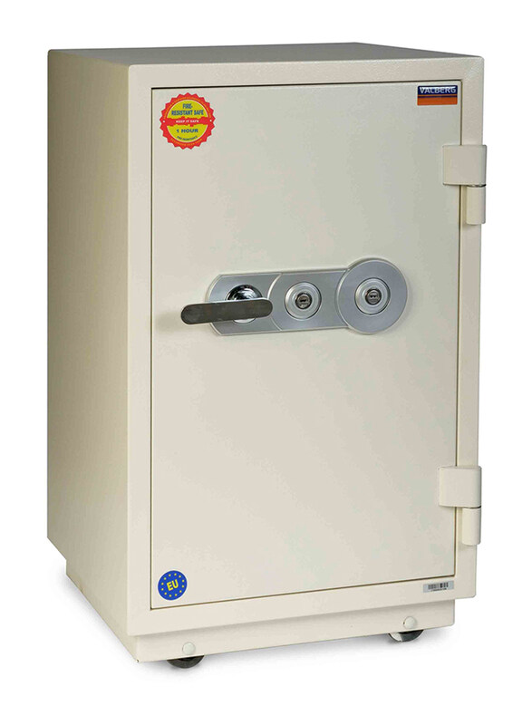 

Valberg Fire Resistant 2 Key Lock Safe, FRS-67TKL, Off White