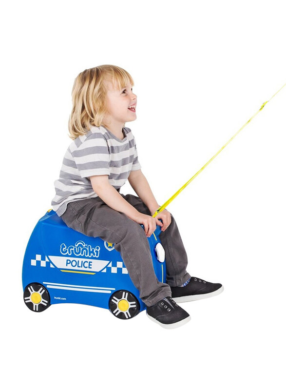 Trunki Percy Police Car UKV Trolley Bag, Blue/Yellow