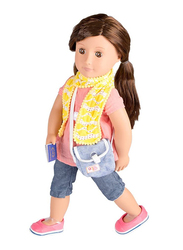 Our Generation Deluxe Reese Travel Doll with Accessories, Ages 3+, Blue/Yellow