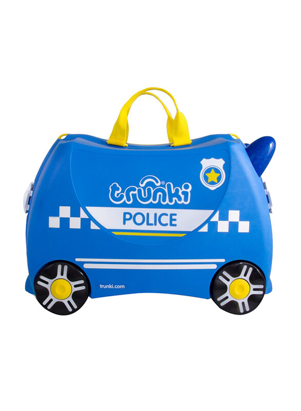 Trunki Percy Police Car UKV Trolley Bag, Blue/Yellow