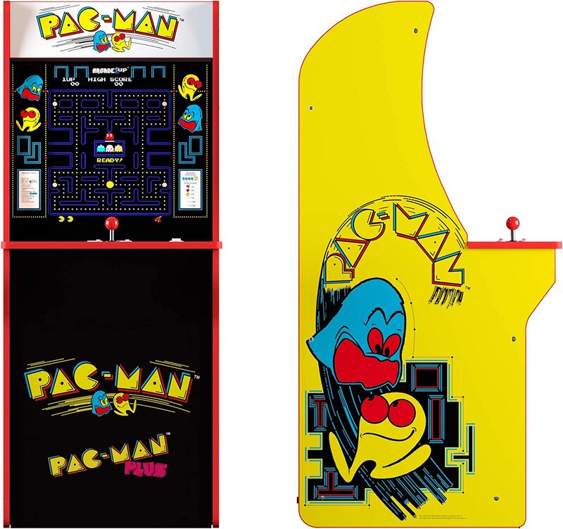 Arcade 1Up 2 Games in 1 Pac-Man Arcade Cabinet, Yellow/Black