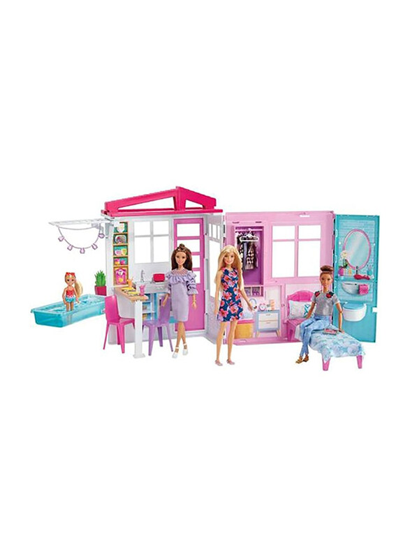 

Barbie Doll And Dollhouse Toy Set, 55 Pieces, Ages 3+