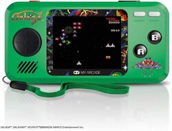 My Arcade Galaga Pocket Player Handheld Game Console with 3 Built In Games, Green