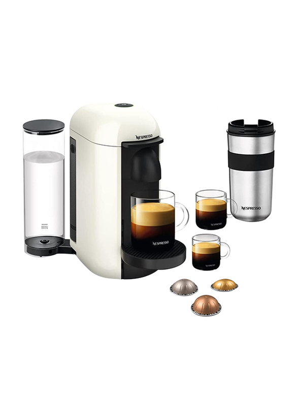 Nespresso 1.1L Vertuo Plus GCB2 Coffee Machine, 1200W, 12411314, White