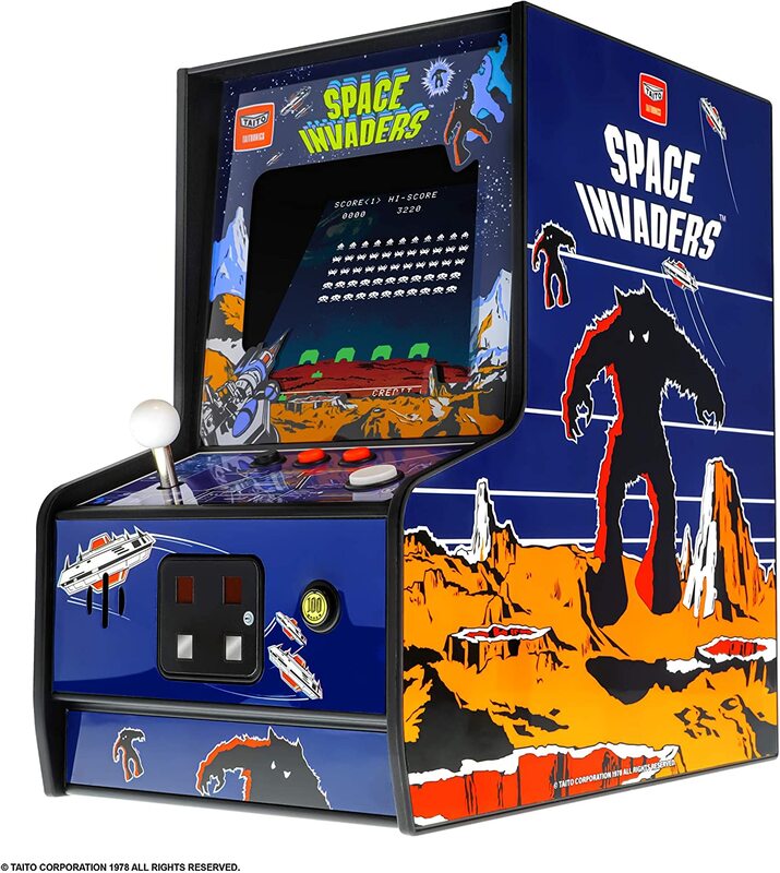 My Arcade Space Invaders Micro Player Mini Game Cabinet, Blue
