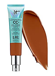 It Cosmetics Your Skin But Better CC Cream Oil-Free Matte with SPF 40, Rich Honey, Brown