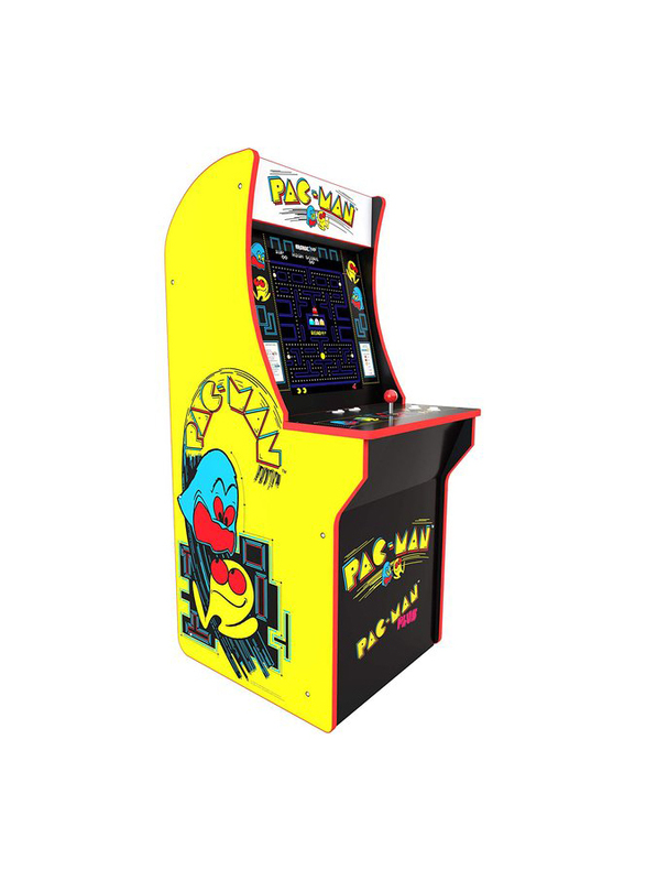 Arcade1Up 2 Games in 1 Pac-Man Arcade Cabinet, Yellow/Red