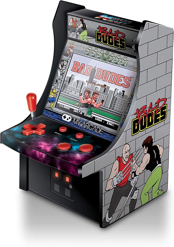 My Arcade 6-inch Collectible Retro Bad Dudes Micro Player Electronic Games, 3205 Dgunl-3214, Black