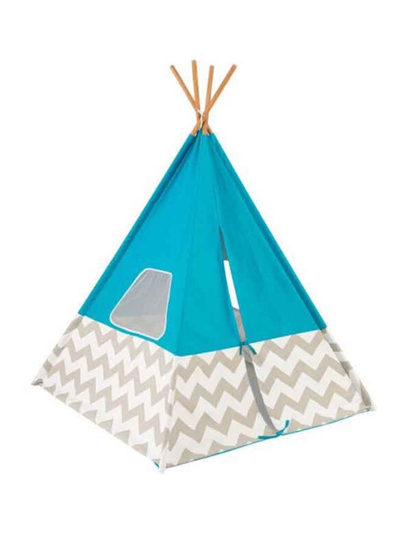 

KidKraft Deluxe Play Teepee, Ages 5+, Turquoise/White