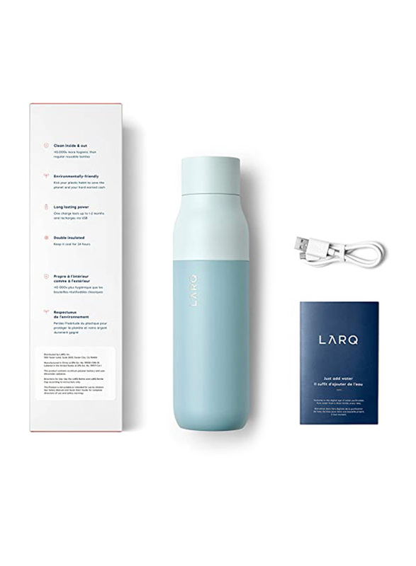 Larq 500ml Stainless Steel Vacuum Insulated Water Bottle, Seaside Mint