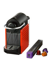 Nespresso 0.7L Pixie Electric Coffee Machine with Aeroccino Milk Frother, 1260W, C60-ME-RE-NE, Red