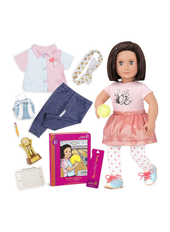 

Our Generation Everly Bowling and Book Everly Doll Toy Set, Ages 3+