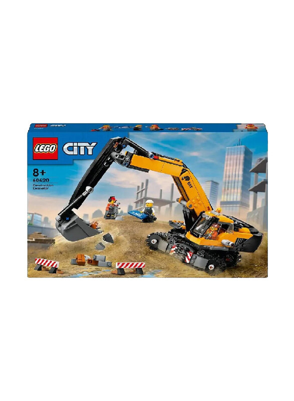 

Lego Yellow Construction Excavator, Diecast & Play Models Set, 60420, 633 Pieces, Ages 8+