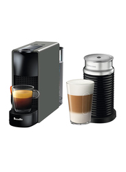 Nespresso Breville Essenza Mini Espresso Maker Bundle with Aeroccino3 Milk Frother, BEC250GRY1AUC1, Grey/Black