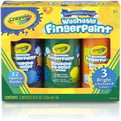 Crayola Washable Finger Paint Bright Colors 3pc