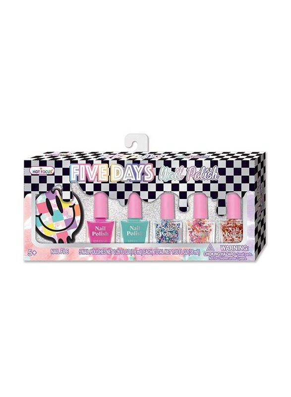 

Shush Hot Focus Five Days Nail Polish, Multicolour