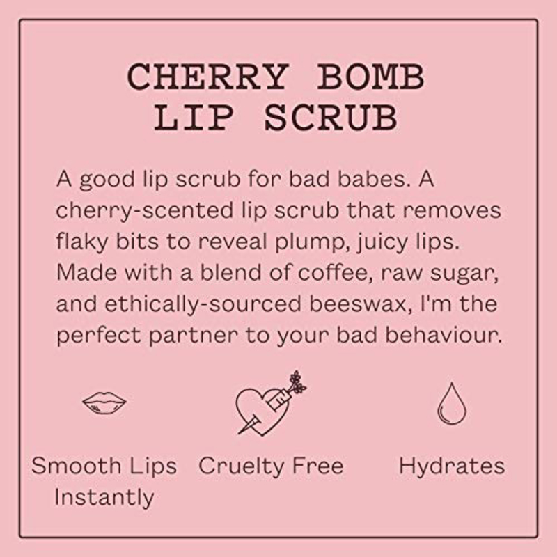 Frank Body Cherry Bomb Lip Scrub, 15ml